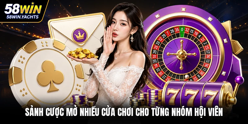 Sảnh cược mở nhiều cửa chơi cho từng nhóm hội viên