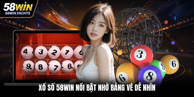 Xổ số 58WIN nổi bật nhờ bảng vé dễ nhìn